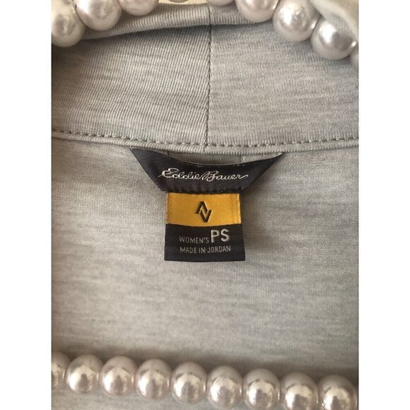 Eddie Bauer Womens Petite S Gray Lightweight Cardigan Sweater - Picture 4 of 4